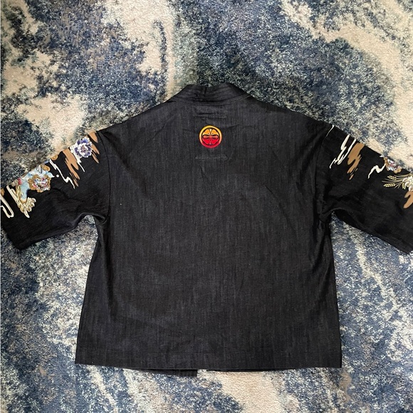 Evisu Komainu Denim Kimono NWOT - Picture 5 of 13